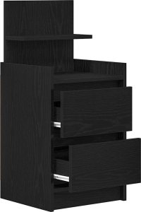 vidaXL Szafka nocna z 2 szufladami Czarna 38x34x80 cm 5