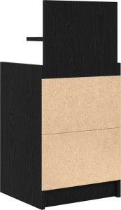 vidaXL Szafka nocna z 2 szufladami Czarna 38x34x80 cm 8