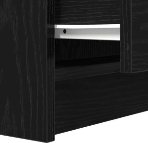 vidaXL Szafka nocna z 2 szufladami Czarna 38x34x80 cm 10