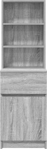 vidaXL Szafka nocna Szara Sonoma 39x35x125 cm Drewno klejone 6