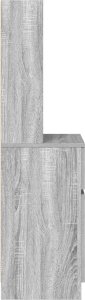 vidaXL Szafka nocna Szara Sonoma 39x35x125 cm Drewno klejone 7