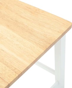 vidaXL Hokery barowe 2 szt. Białe lite drewno gumowe 8