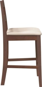 vidaXL Hokery barowe z poduszkami 2 szt. Brązowe lite drewno gumowe 6