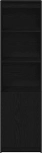 vidaXL Komoda czarna dąb 50x35x180 cm Drewno klejone 6