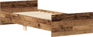 vidaXL Rama łóżka bez materaca Stare drewno 90x190cm Drewno klejone 4