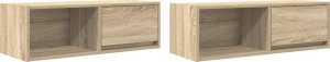 vidaXL Szafki RTV 2 szt. Dąb Sonoma 80x31x25,5 cm Drewno klejone 2