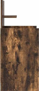 vidaXL Szafka nocna z 2 szufladami Dąb wędzony 38x34x80 cm 7