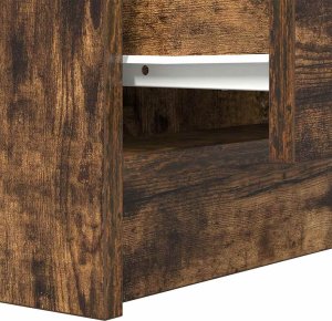 vidaXL Szafka nocna z 2 szufladami Dąb wędzony 38x34x80 cm 10