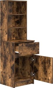 vidaXL Szafka nocna Dąb wędzony 39x35x125 cm Drewno klejone 5