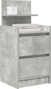 vidaXL Szafka nocna z 2 szufladami Betonowa szarość 38x34x80 cm 4