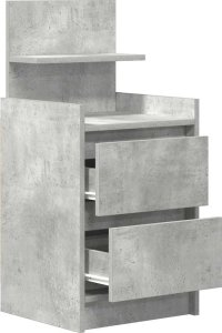 vidaXL Szafka nocna z 2 szufladami Betonowa szarość 38x34x80 cm 5