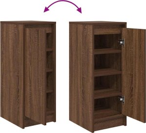 vidaXL Szafka na buty Brązowy Dąb 29,5x34x76 cm Drewno klejone 9
