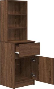 vidaXL Szafka nocna Brązowy Dąb 39x35x125 cm Drewno klejone 5