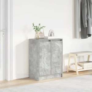 vidaXL Szafka na buty Beton Szary 57x34x76 cm Drewno klejone 1