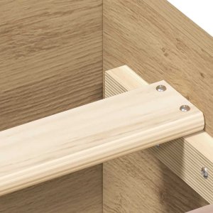 vidaXL Rama łóżka bez materaca Artisan Oak 90x200cm Drewno klejone 8