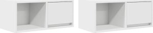 vidaXL Szafki RTV 2 szt. Białe 60x31x25,5 cm Drewno klejone 2