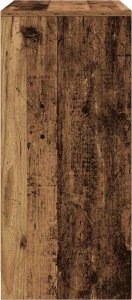 vidaXL Szafka na buty Stare drewno 57x34x76 cm Drewno klejone 7