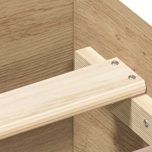 vidaXL Rama łóżka bez materaca Artisan Oak 100x200cm Drewno klejone 8