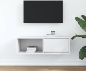 vidaXL Szafka RTV Biała 80x31x25,5 cm Drewno klejone 3