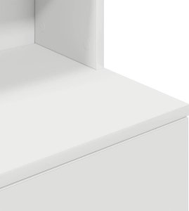 vidaXL Szafka nocna Biała 39x35x125 cm Drewno klejone 10