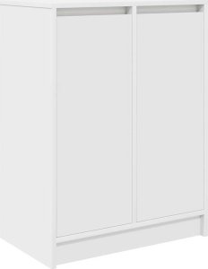 vidaXL Szafka na buty Biała 57x34x76 cm Drewno klejone 2