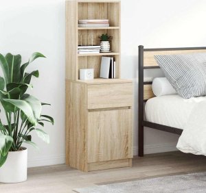 vidaXL Szafka nocna Sonoma Oak 39x35x125 cm Drewno klejone 1