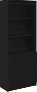 vidaXL Komoda czarna dąb 70x35x180 cm Drewno klejone 2