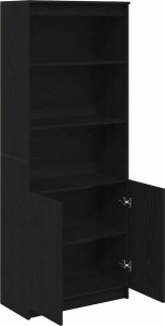 vidaXL Komoda czarna dąb 70x35x180 cm Drewno klejone 5