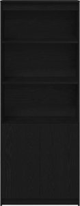 vidaXL Komoda czarna dąb 70x35x180 cm Drewno klejone 6