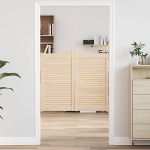 Drzwi wahadłowe żaluzjowe 1 para 90x100 cm lite drewno sosnowe 1
