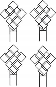 Podpórka do roślin Drabinka Pergola na kwiaty x4 1