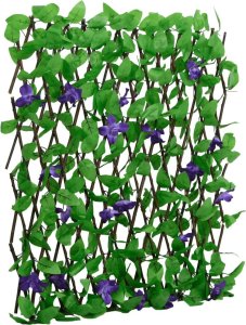 vidaXLKratka ze sztucznym bluszczem, rozsuwana, zielona, 180x70 cm 1