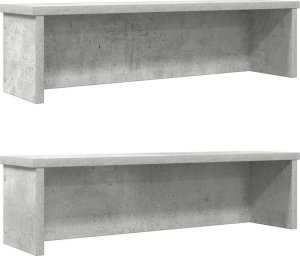 Półki kuchenne składane, 2 szt., szarość betonu, 50x15x16 cm 1