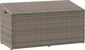 Skrzynia ogrodowa do przechowywania Szara 110x50x58 cm 1