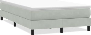Łóżko Box Spring bez materaca Jasnoszary 120x220 cm Aksamit 1