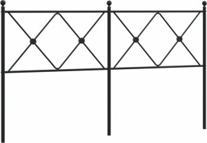 Metalowe wezgłowie, czarne, 160 cm 1