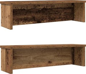 Półki kuchenne składane, 2 szt., stare drewno, 50x15x16 cm 1