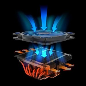 ALUCIA H6LS M2 CPU-Kühler - 120 mm, schwarz / blau 3