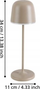 EGLO MANNERA UDENDØRS BORD GENOPL. TOUCH 200LM 1800MA SAND 3