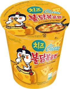 Ramyun Buldak o smaku ostrego kurczaka z serem w kubku, ostry 70g - Samyang 1