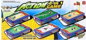 Stół do Gry Piłkarzyki 6 w 1 Bilard Hokej Soccer LEAN Toys 10