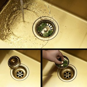 Zlewozmywak stalowy REA Paul Złoty szczotkowany 2