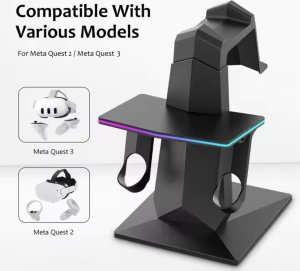 Stojak ładujący RGB | do Meta Quest 3S/3/2 4