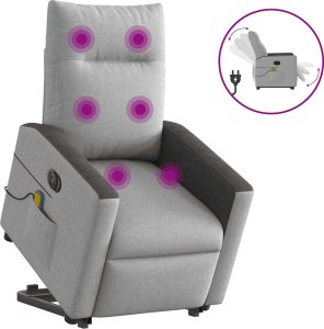 Podnoszony fotel masujący, elektryczny, rozkładany, szary 1