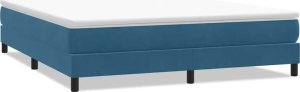 Łóżko typu Box Spring bez materaca Ciemnoniebieskie 180x210 cm 1