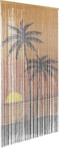 Zasłona przeciw owadom Palm Tree Print 90x220 cm Bambus 1