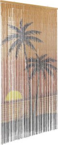 Zasłona do drzwi z motywem owadów Palma 100x220 cm Bambus 1