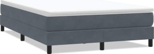 Łóżko Box Spring bez materaca Ciemnoszary 140x220 cm Aksamit 1