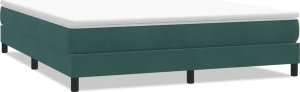 Łóżko typu Box Spring bez materaca Ciemnozielone 180x220 cm 1