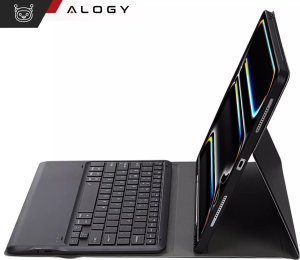 Etui ochronne z klawiaturą do Apple iPad Pro 13" M4 2024 7gen Alogy Keyboard case z miejscem na rysik klawiatura Bluetooth czarne 13